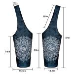 Mandala Black Yoga Mat Tote with Pockets