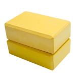Set of 2 Yellow Yoga Blocks for Support