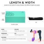 Overmont Non-Slip Yoga Block Set with Strap