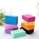 Set of 2 Yellow Yoga Blocks for Support