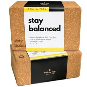 Extra Large Natural Cork Yoga Blocks - 2 Pack