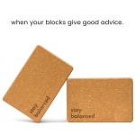 Extra Large Natural Cork Yoga Blocks - 2 Pack