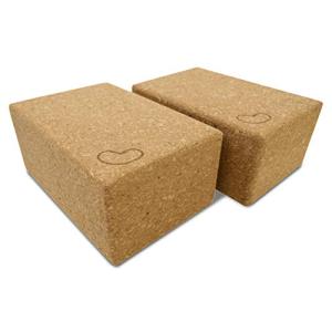 Cork Yoga Blocks - 2 Pack for Support