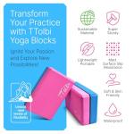 Yoga Blocks Set with Strap and Guide