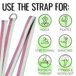 TECEUM Adjustable Cotton Yoga Strap – 6-10 ft