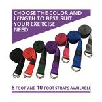 Clever Yoga 8 ft Stretching Strap - Dark Gray