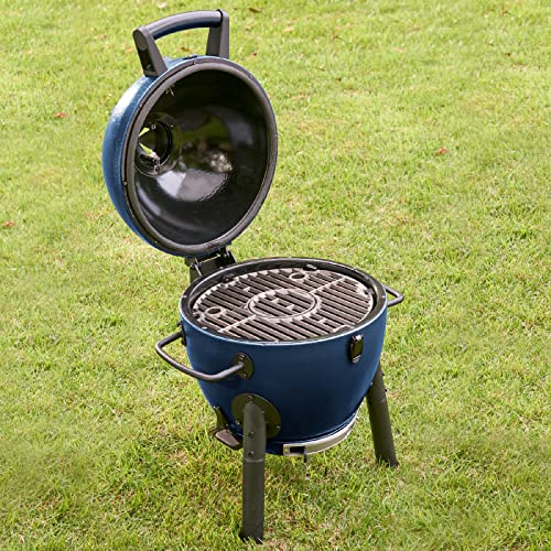 Sapphire Blue Portable Kamado Grill