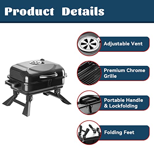 Portable Charcoal BBQ Grill for Outdoor Cooking