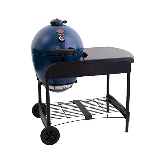 Sapphire Blue Kamado Charcoal Grill with Cart