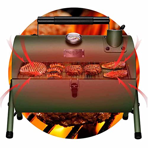 MAISON HUIS Portable Adjustable Charcoal BBQ Smoker