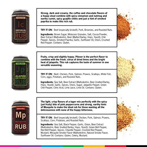 Derek Wolf Beer BBQ Rubs - Set of 6