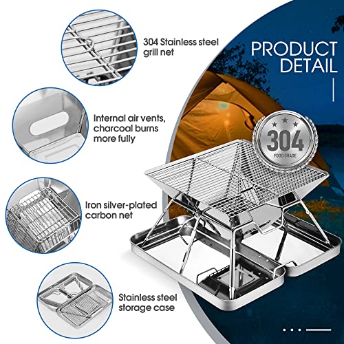 Portable Stainless Steel BBQ Grill