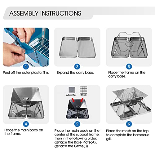 Portable Stainless Steel BBQ Grill