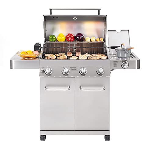 Monument 4-Burner Stainless Steel Gas Grill