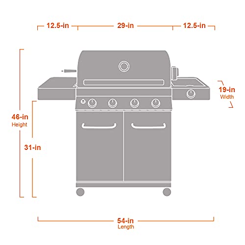 Monument 4-Burner Stainless Steel Gas Grill