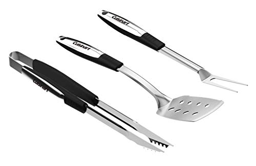Cuisinart CGS-233BK 3-Piece Grilling Tool Set, Black