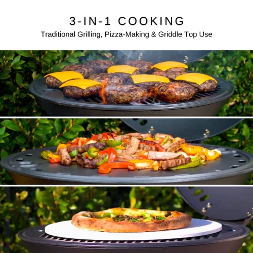 Fuego Hinged Gas Grill, Dark Gray