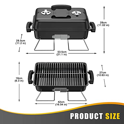 Portable Stainless Steel Charcoal BBQ Grill
