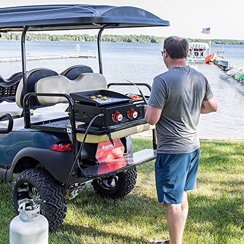 Portable 4-Burner Gas Grill Griddle Combo