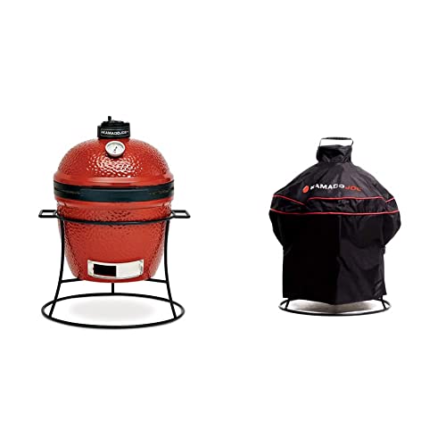 Blaze Red Kamado Joe Jr. Charcoal Grill Bundle