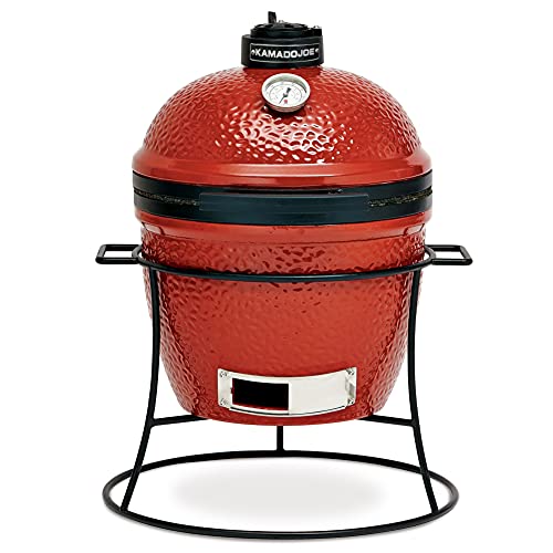 Blaze Red Kamado Joe Jr. Charcoal Grill Bundle