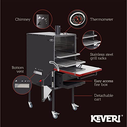 Keveri Grills H1 Stainless Steel Charcoal Smoker
