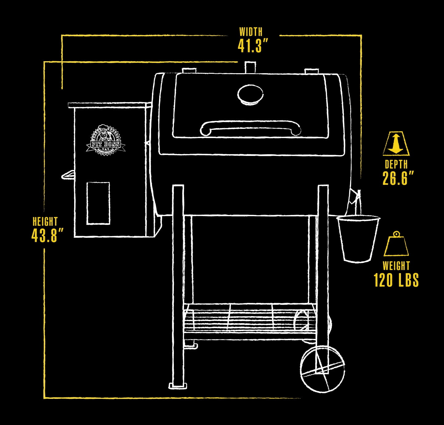 Wood Fired Pellet Grill with Flame Broiler