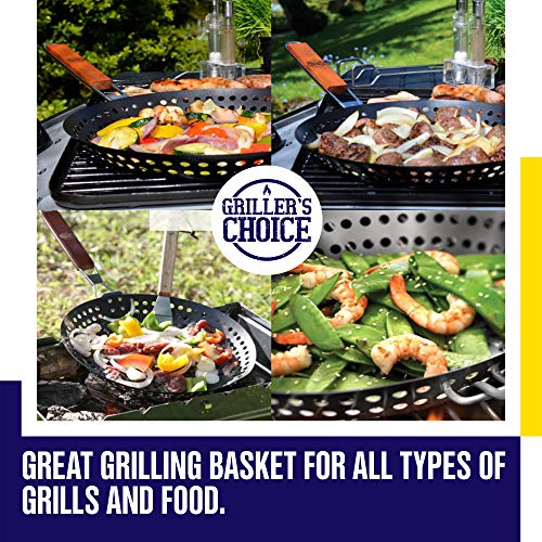 Large Non-Stick BBQ Grill Basket with Handle