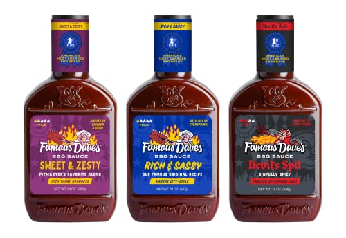 Famous Dave's BBQ Variety Pack, 3 Flavors
