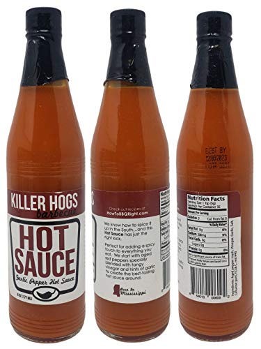 Killer Hogs Barbecue Sauce Variety Pack - BBQ Sauce, Vinegar Sauce, and Garlic Pepper Hot Sauce - 38 oz Total of Bulk Killer Hogs Sauce