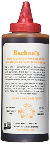 Bachan's - The Original Japanese Barbecue Sauce - Hot and Spicy, 17 Ounces. Small Batch, Non GMO, No Preservatives, Vegan and BPA Free.