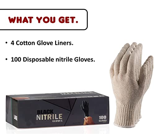 Disposable Cotton and Nitrile BBQ Gloves