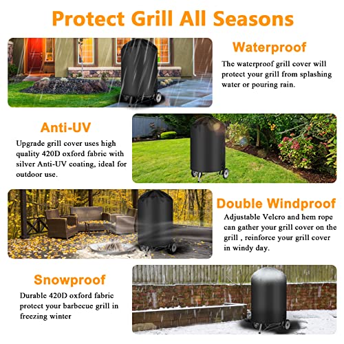 Waterproof Charcoal Grill Cover for Weber BBQ