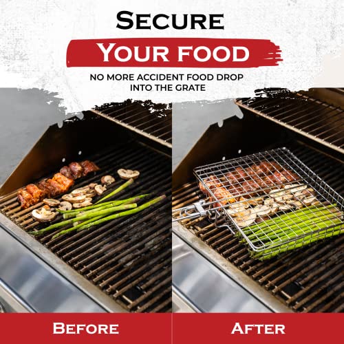 Stainless Steel BBQ Basket Set with Handle