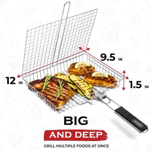 Stainless Steel BBQ Basket Set with Handle