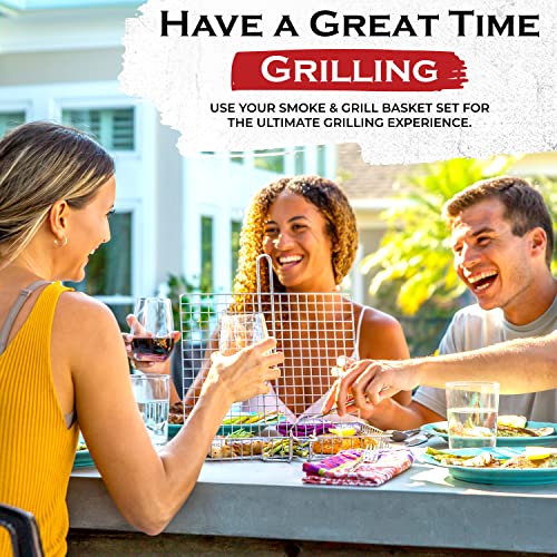 Stainless Steel BBQ Basket Set with Handle