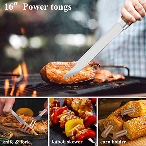 25pc Heavy Duty Stainless Steel Grilling Set for BBQ