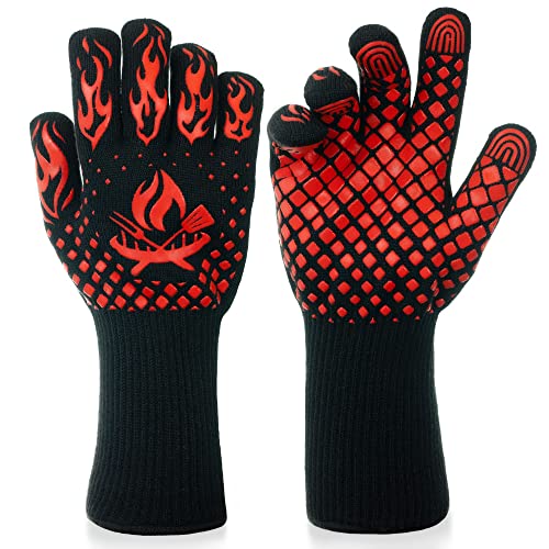 Heat Resistant BBQ Gloves with Silicone Grip