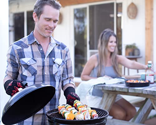 Heat Resistant BBQ Gloves with Silicone Grip