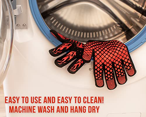 Heat Resistant BBQ Gloves with Silicone Grip