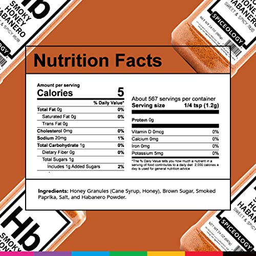 Smoky Honey Habanero BBQ Rub - 24 oz