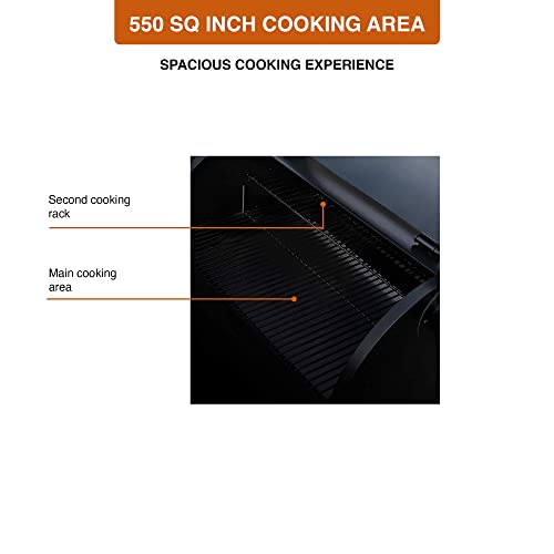 Z GRILLS Wood Pellet BBQ Smoker 550 sq in Black