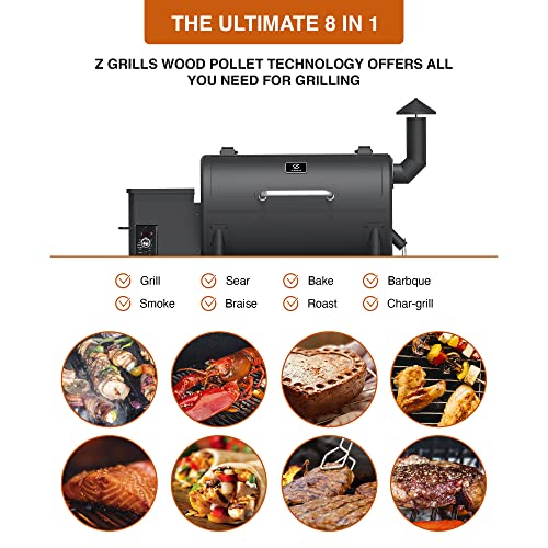 Z GRILLS Wood Pellet BBQ Smoker 550 sq in Black