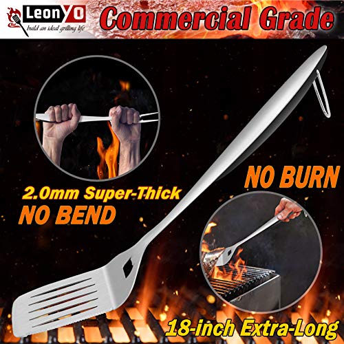 Leonyo 6-Piece BBQ Tool Set - Black Handle