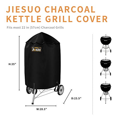 Waterproof 22" BBQ Grill Cover for Weber Kettle