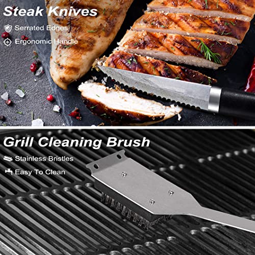 26PCS BBQ Utensils Set for Grilling Outdoors