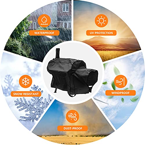 Waterproof Full Length Grill Cover for Oklahoma Joe's Smoker