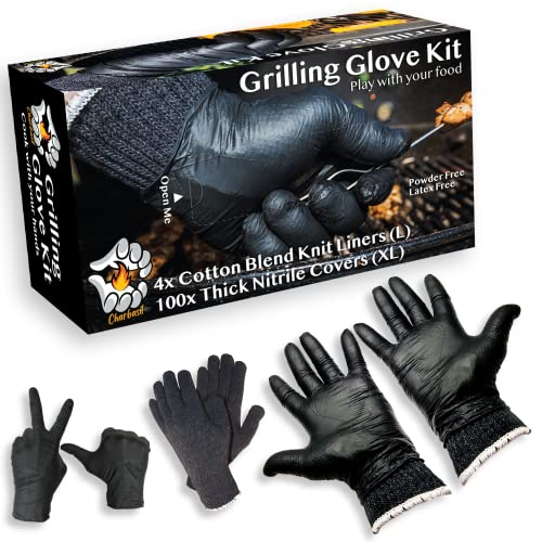 BBQ Grilling Glove Kit with Disposable Gloves