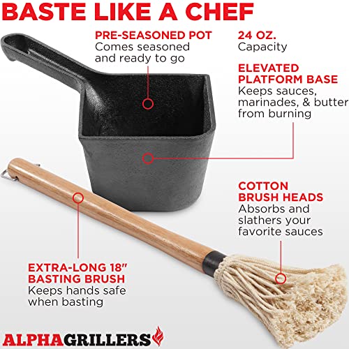 Alpha Grillers BBQ Sauce Cast Iron Set
