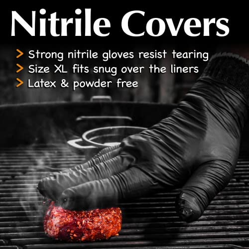 BBQ Grilling Glove Kit with Disposable Gloves